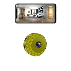 qoiq Mini Kamera 1080P Full HD WLAN Überwachungskamera innen Live Übertragung Handy APP für Kamera Überwachung mit Akku Kleine WiFi Sicherheitskamera Kompakte Microkamera Bewegungsmelder (Olive)