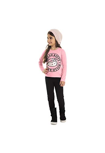Blusa Manga Longa, Hello Kitty, Meninas, Rosa, 6
