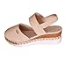 Imagen de Sandalias Plataforma Mujer Alpargatas Esparto Comodas Sandalias De Vestir Verano Cuña Cierre De Hebilla Elegantes Moda Yute Zapatos Cerradas Casual Tacon Sandalia Antideslizantes Fiesta Boda Ofertas