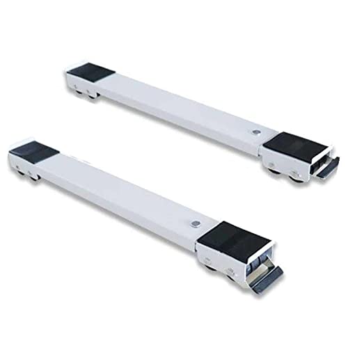 YNIYUJKL Base Móvil Ajustable para Lavadora, Pedestal Antideslizante para Secadora Y Frigorífico, Base Universal con 24 Ruedas De Goma con Bloqueo, Carga Máxima 300 Kg.,White