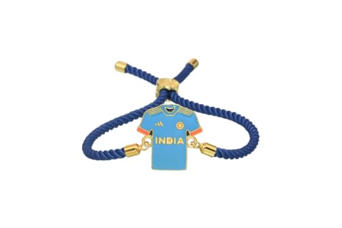 Image of Kizzi Superhero Lil Bro Premium Bracelet - Adjustable Navy Blue & Red Braided Premium Bracelet with Charm for Kids - Ideal Gift for Brothers