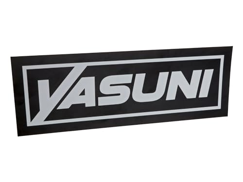 YASUNI Autocollant Moto Silencieux 17 cm x 3,8 cm Noir Vinyle extérieur métal