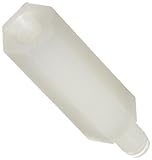 Hex Standoff, Nylon, Male-Female, UNC Threads, Right Handed, Off-White, #4-40 Screw Size, 1