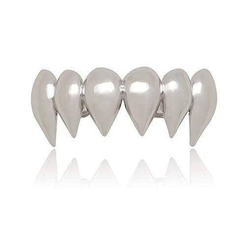 18K Gold Silver Plated Hip Hop Top Vampire Fangs Teeth Grillz3