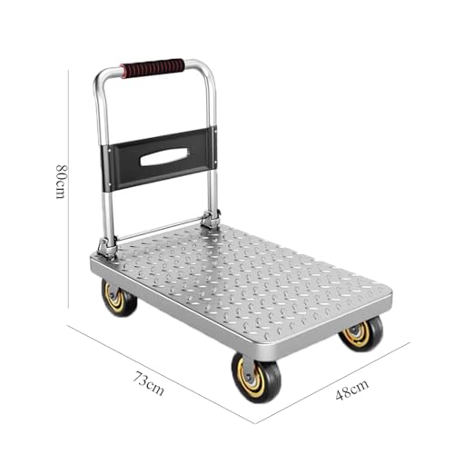 Carretilla plegable de plataforma 675KG 73x48x80cm negra miniatura 2