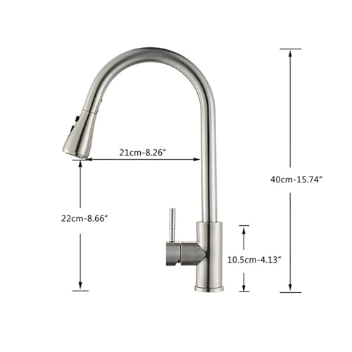 Grifo de cocina monomando extraíble para evitar salpicaduras y limpiar sin esfuerzo 8