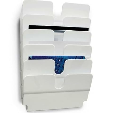 Durable 1700014011 Zestaw sześciu pojemników na dokumenty Flexiplus 6 A4 (poziomy), kolor biały