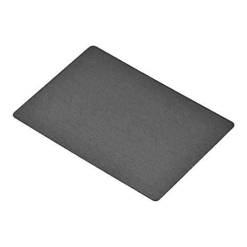 Tarjeta de metal en blanco uxcell de aluminio negro para impresión láser DIY
