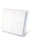 Funciona con Philips Hue Interruptor Zigbee de Ligtbee, compatible con Philips Hue, diseño fino, interruptor y regulador de luz inalámbrico, color blanco mate, Apple HomeKit a través del puente Hue