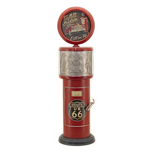 Zaer Ltd. Vintage Style Gas Pump Wine Rack LED Light