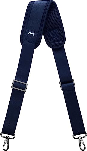 Image of ZINZ Bag Shoulder Strap, Padded Adjustable Shoulder Strap Replacement, Blue, 57 inch
