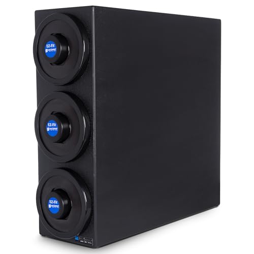 San Jamar C2903 EZ-Fit Beverage Dispenser with Black Trim Rings, Black