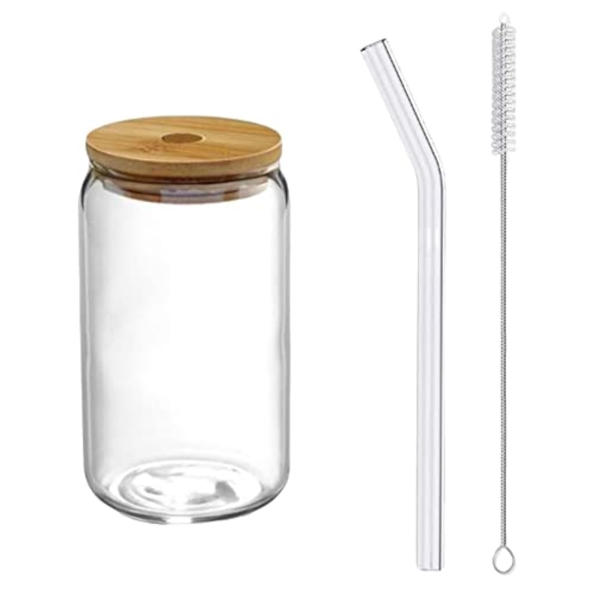Bubble Tea Cup with Lid and Straw, 500ml