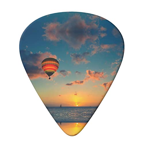 Hot Air Balloon Sunset Lot de 6 médiators pour guitare acoustique, guitare électrique, basse, ukulélé – fin, moyen et… - Les Beatles, Paul McCartney, John Lennon, RIngo Starr, George Harrison Hot Air Balloon Sunset Lot de 6 médiators pour guitare acoustique, guitare électrique, basse, ukulélé – fin, moyen et… – Image 4