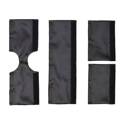 Satin CPAP Strap Covers Silky CPAP Headgear Strap Covers Set to Fit DreamWear or ResMed AirFit Hair Saver for CPAP Reduce Lines and Hair Pulling (Black)