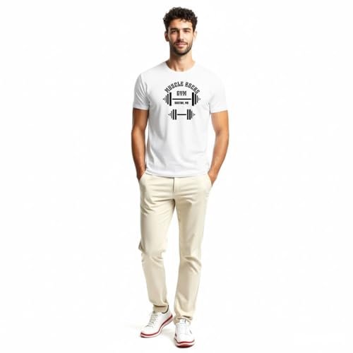 Image of ALOVA Black Round Neck T-Shirt for Men, Polyester Fabric, Gym, Running, Workout Wear, Half Sleeves with Stylish Front Print