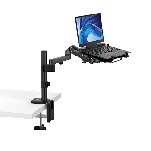 Laptop Desk Mount – Articulating Desk Mount Clamp for Laptops with Built-in Cooling Fan (LT-DMCGCF)