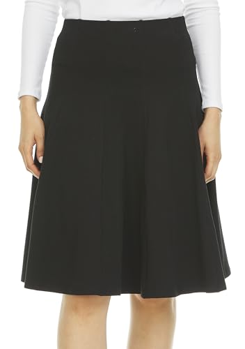 Classic Fit & Flare Cotton Pleated Skirt – Comfortable High-Waisted Knee & Midi Length for Everyday Style