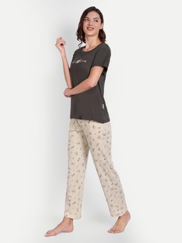 Image of Bedtime story Cotton Night Suit for Women Girls | Women's Cotton Printed Pant & Top Night Suit Set Pyjama Set Sleepwear Nightwear Nightdress Loungewear
