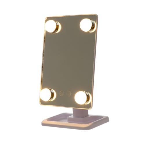 Miroir de maquillage pivotant LED grand format avec 3 modes d'éclairage de table - 2