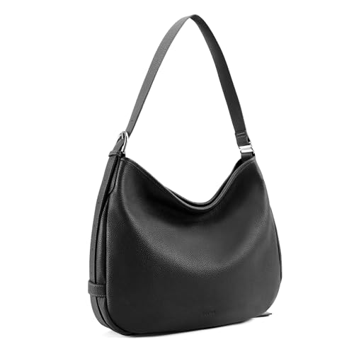 befen Genuine Leather Slouchy Hobo Bags For Women, Black Crossbody