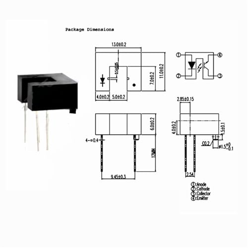 Sensor fotoeléctrico ITR9702 para reparar impresoras 3D y sistemas de conteo industrial 4
