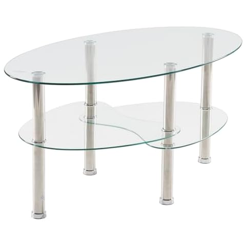 Table Basse LEADZM Ovale en Verre Cover