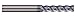Micro 100 SHR-625-4X Square End Mill - Chipbreaker, 5/8" Cutter Dia, 1-1/4" LOC, 4 Fl, 5/8" Shank Dia, 3-1/2" OAL, AlTiN