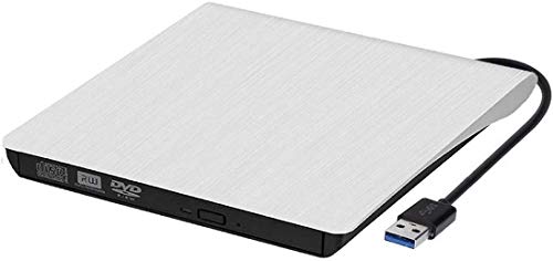 External CD/DVD Drive, USB 3.0 Portable DVD CD+/-RW Drive Slim DVD/CD ROM Rewriter