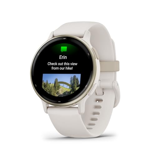 Image of Vivoactive 5, Cream Gold Aluminum Bezel with Ivory Case and Silicone Band