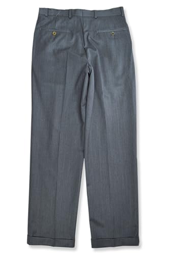 Brooks Brothers Mens Madison Traditional Fit Pleated Front Cuffed Wool Pants,2