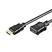 Produktbild Goobay 69912 High Speed HDMI Verlängerungskabel mit Ethernet, HDMI-Stecker (Typ A) > HDMI-Buchse (Typ A), vergoldet, 0,5m