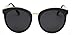 GAMT Round Sunglasses Large Frame Sunglasses Oversize Eyewear for Women Retro Tide Black