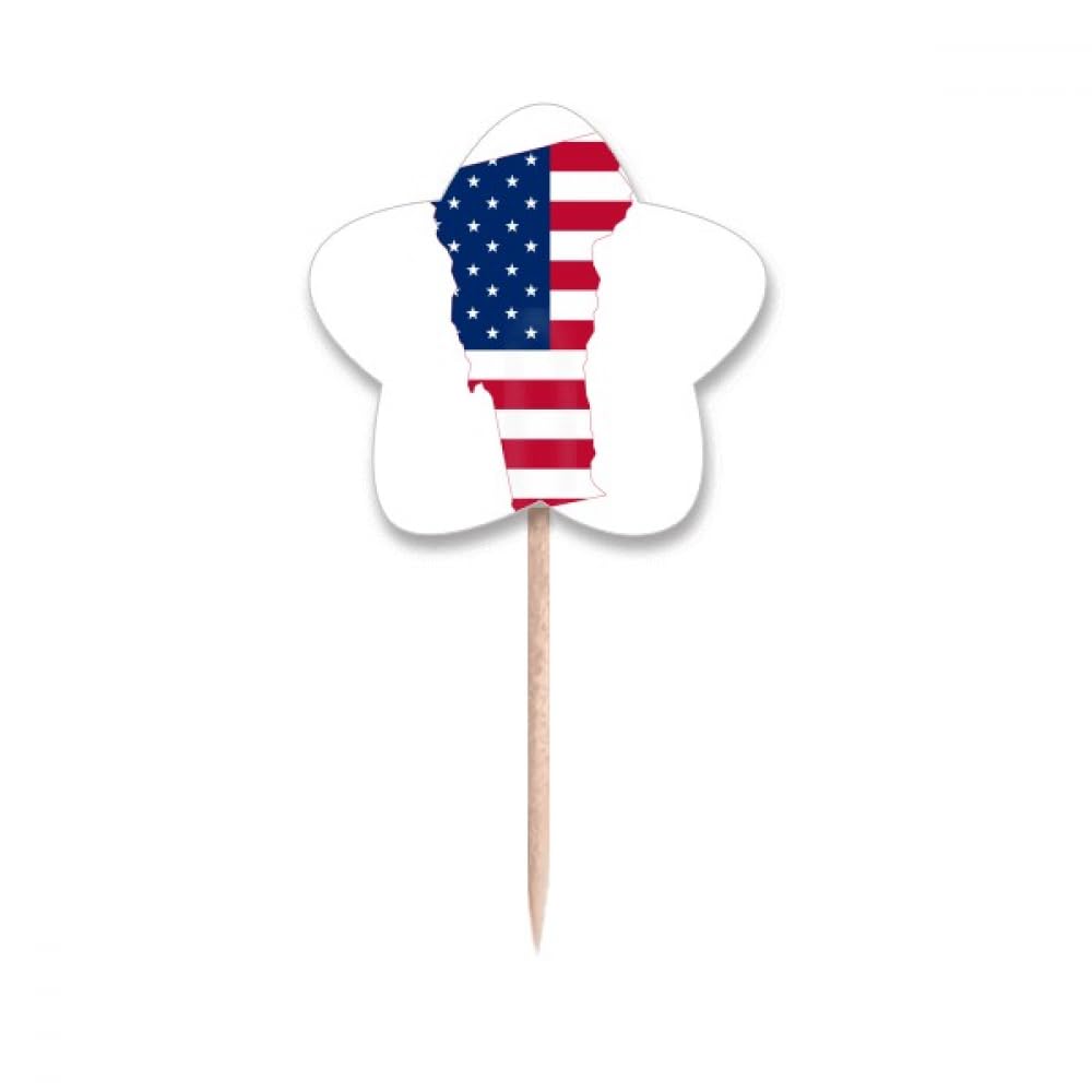 Vermont Cure-dents Drapeaux Étoiles pour sublimer facilement vos desserts de fête