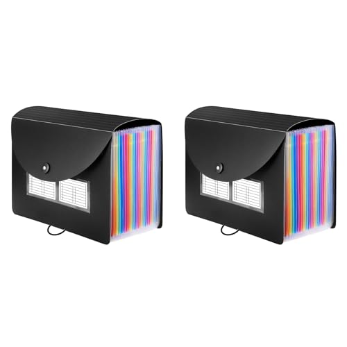 Organisateur de Stockage de Documents pour Télétravail - Classeur Extensible A4 à 24 Compartiments