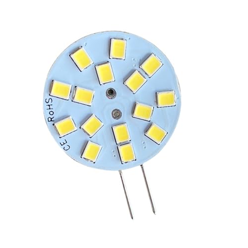 6x LED �f�B�X�N���C�g ������Ȃ� ���C�h�d�� 2W 12-36V �^���[ G4 LED �d�� �����v �N���X�^�� �V�����f���A 20W ����(Natural White 4000K)