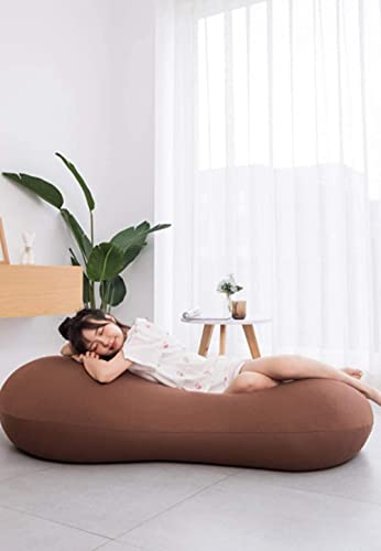 dtkmkj Großer Sitzsack Lazy Sofa Tatami Stuhl Schlafzimmer Balkon Wohnzimmer Waschbar Lunch Chair 135×75cm, Baumwolle… – Bild 4