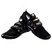 MANUEKLEAR Deadlift Shoe - Weight Lifting Shoes for Men Women - Weightlifting Squat Shoes Fitness Cross-Trainer Barefoot Gym Training Sneakers Obsidian Black