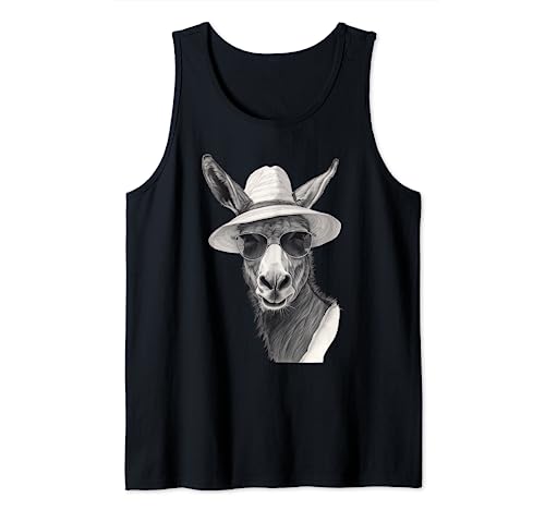 Summer Donkey in Sunglasses - Perfecto para tus vacaciones Camiseta sin Mangas