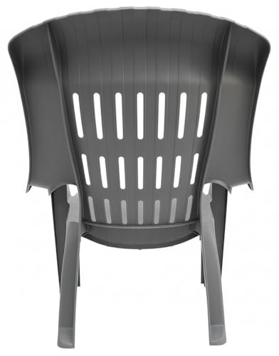 Image of SkyGlamour Supreme Comfy Relax Plastic Arm Chair | Chair for Living Room |Comfort Plastic Chair for Garden, Home, Indoor and Outdoor Use | Plastic Chair Set of 4 |Color: Champagne; Set of 4