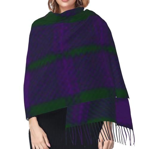 Rae Clan Surname Last Name Scottish Tartan Women's Winter Scarf - Extra long 71 inch plaid cashmere soft fringe scarf, lightweight and warm, suitable for all seasons4
