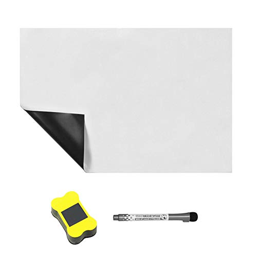 SunYard A4 Fridge Magnetic Whiteboard + Board Pen Marker Eraser Memo Reminder Magnet