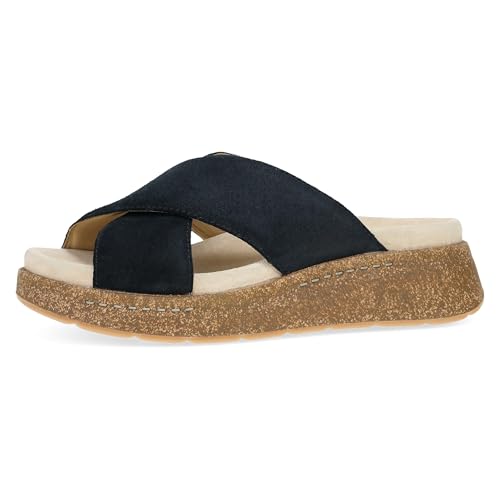 Dansko Bridget Platform Slide Sandal for Women - Memory Foam and Suede Wrapped Footbed for an Extra Plush Comfort and Support Black 10.5-11 M US