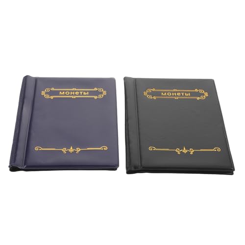 Organizadores de monedas con solapas anticaída pack de 2 libros de almacenamiento impermeable