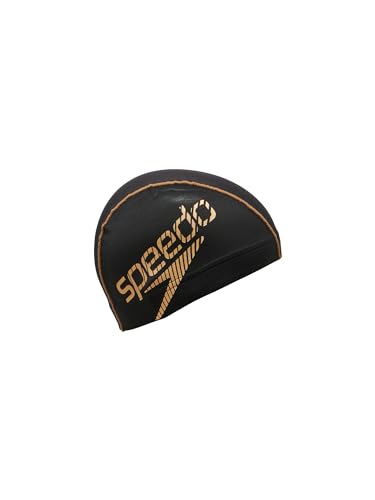 Speedo SE12420 Swim Cap Beam Stack Mesh Cap Unisex Gold L