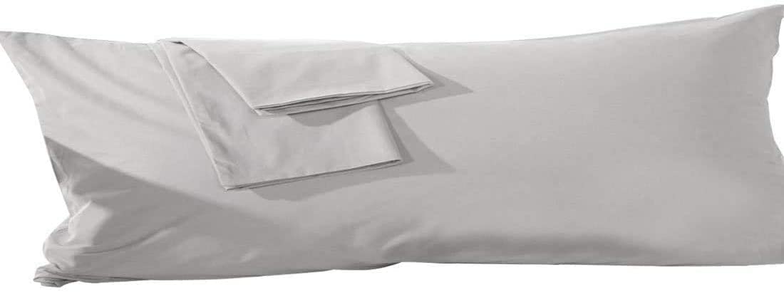 Toddler Travel Pillowcase 12x16 500 Thread Count Pack of 2 Small Protector Toddler Baby Pillowcases Cover with Zipper 100% Egyptian Cotton (Toddler Travel 12x16 Zipper, Silver Grey)