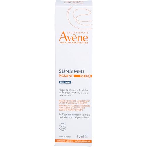 Avène Sunsimed Pigment LSF 50+ Eau Thermale zur Vorbeugung von lichtbedingten Pigmentflecken und Hautalterung, 80 ml Lösung