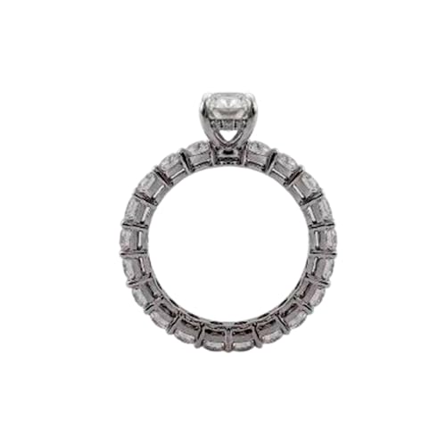 Bague de fiançailles moissanite et argent 925 massif pour femme RNG-1673