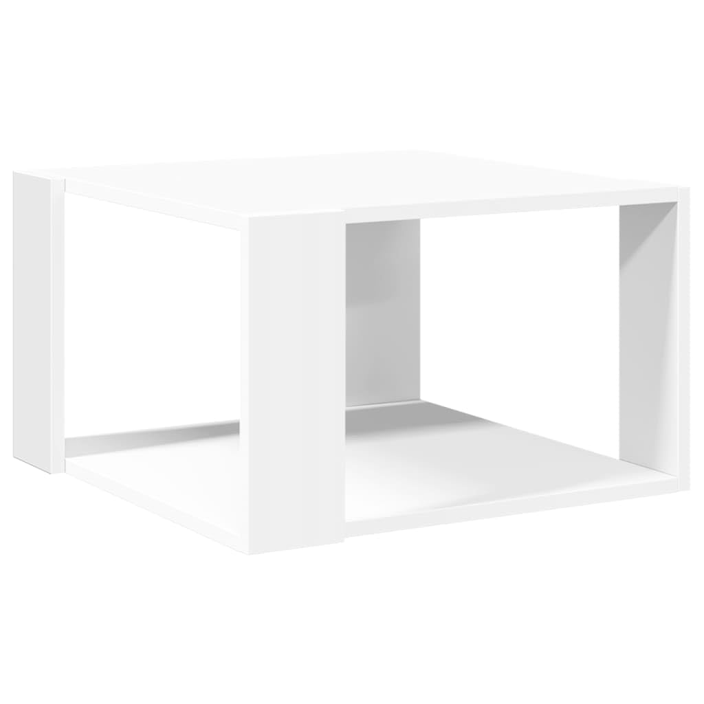 vidaXL Mesa de Centro Blanca 51,5x51,5x30 cm Madera de ingeniería