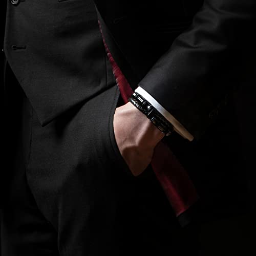 Image of SERASAR Premium Leather Bracelet Men | Stainless Steel Magnetic Clasp | Three Colors | Jewelry Box Included